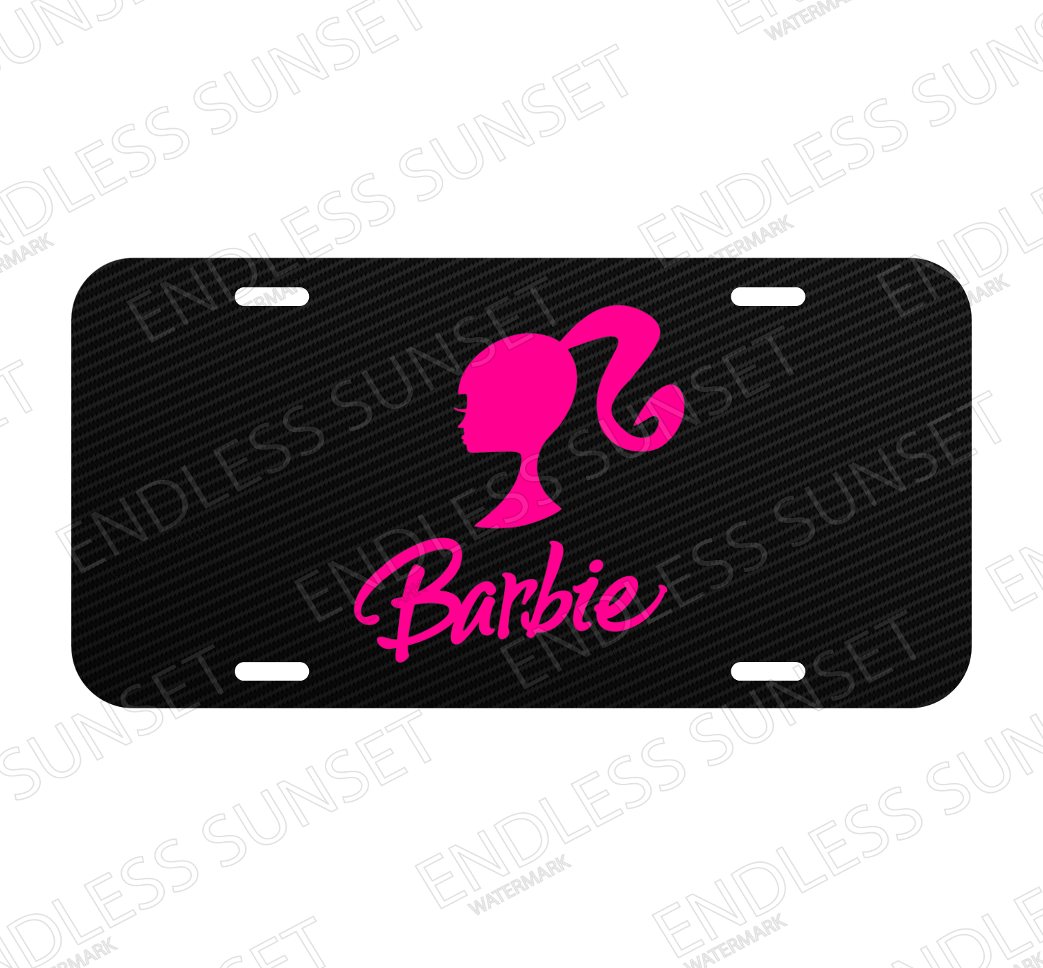 Chick barbie doll funny girls toy feminine license plate front auto tag plate