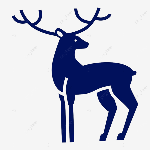 Deers silhouette png images blue xmas deer icon symbol black design png image for free download