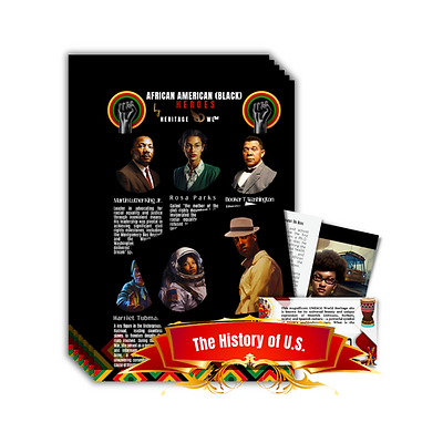 Black history flashcards bundle educational wall art decor