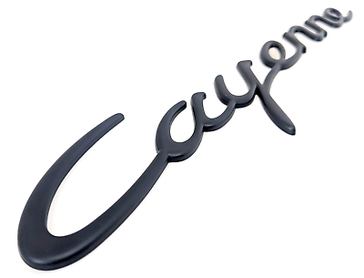 Porsche cayenne rear badge script matt black