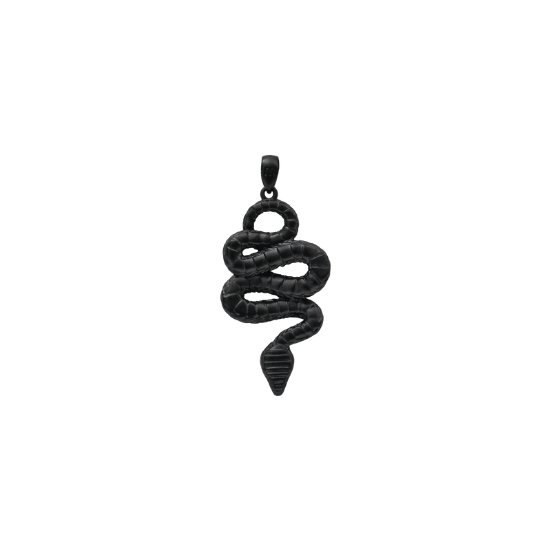 Serpent necklace black mamba snake pendant necklace