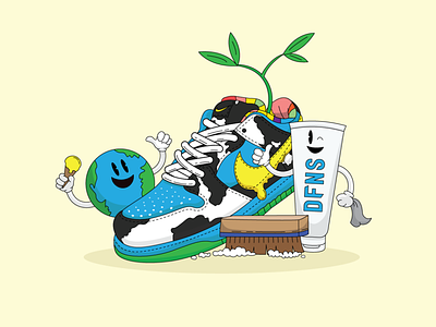 Dfns x nike sb chunky dunky illustration by shamanized on