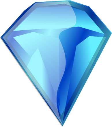 Blue crystal clip art image