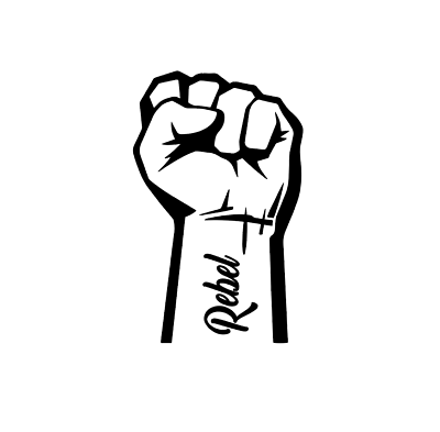 Rebel fist anarchy rebellion punk rock resistance revolution rise del sticker