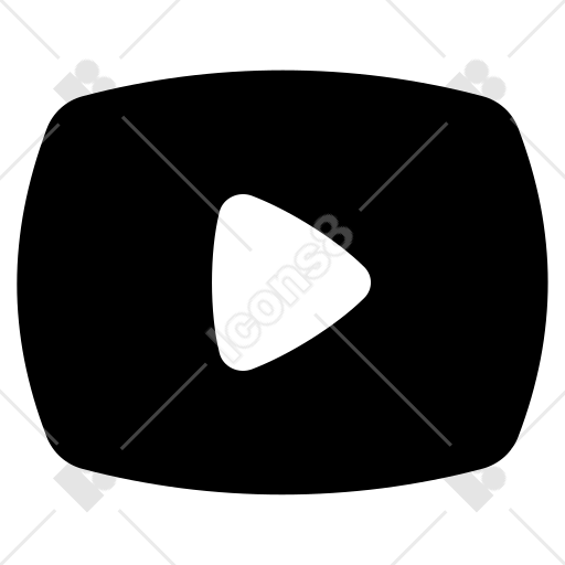 Youtube icon in puffy filled style