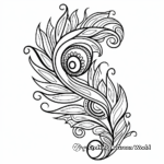 Peacock feather coloring pages