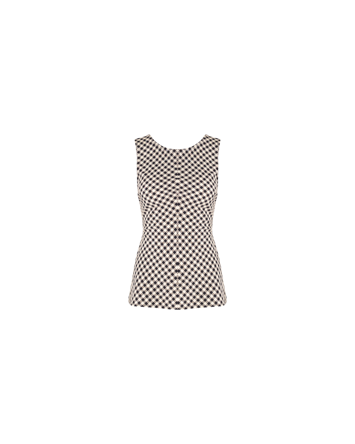 Ava bow top black butter gingham ruby