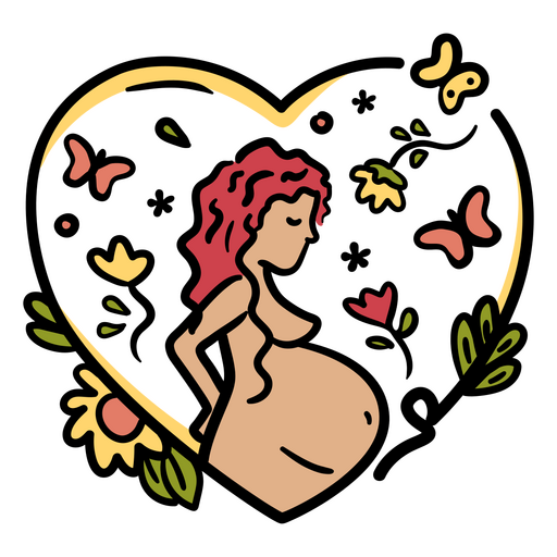 Pregnant woman silhouette crossed arms png svg design for t
