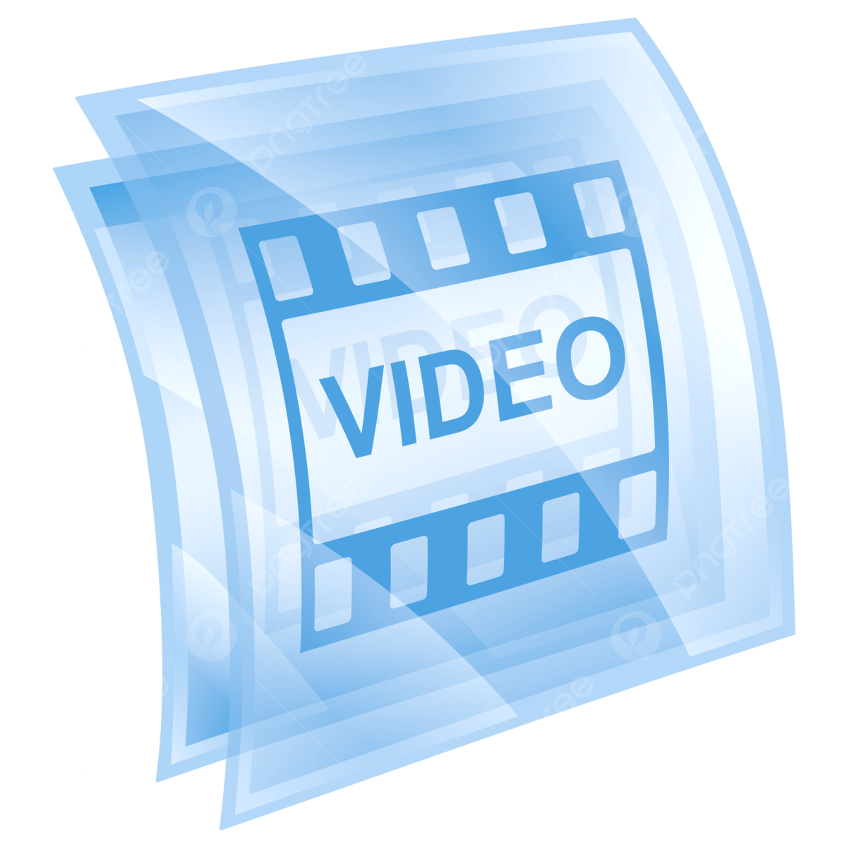 Film icon blue isolated on white background technology website dvd page png transparent image and clipart for free download