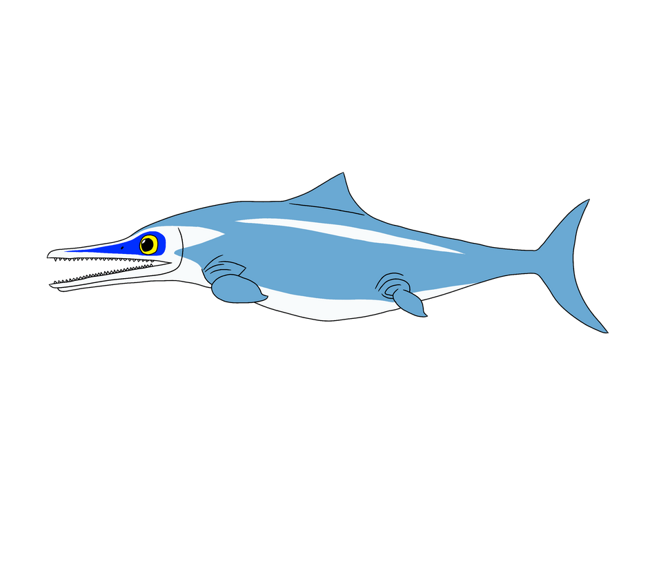 Flipper the ophthalmosaurus vector by carlie on