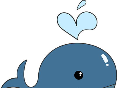 Cute whale by osiria studio on