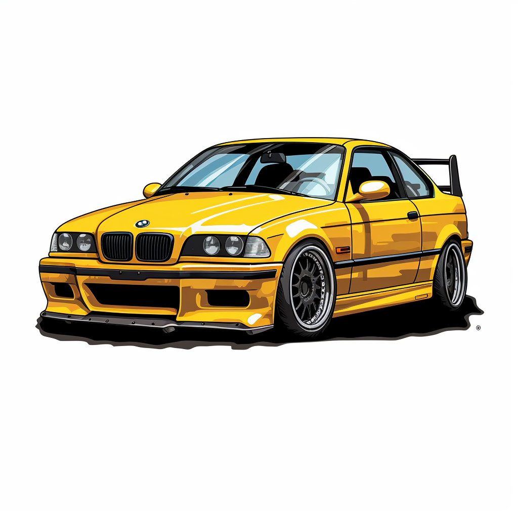 Bmw e clipart yellow