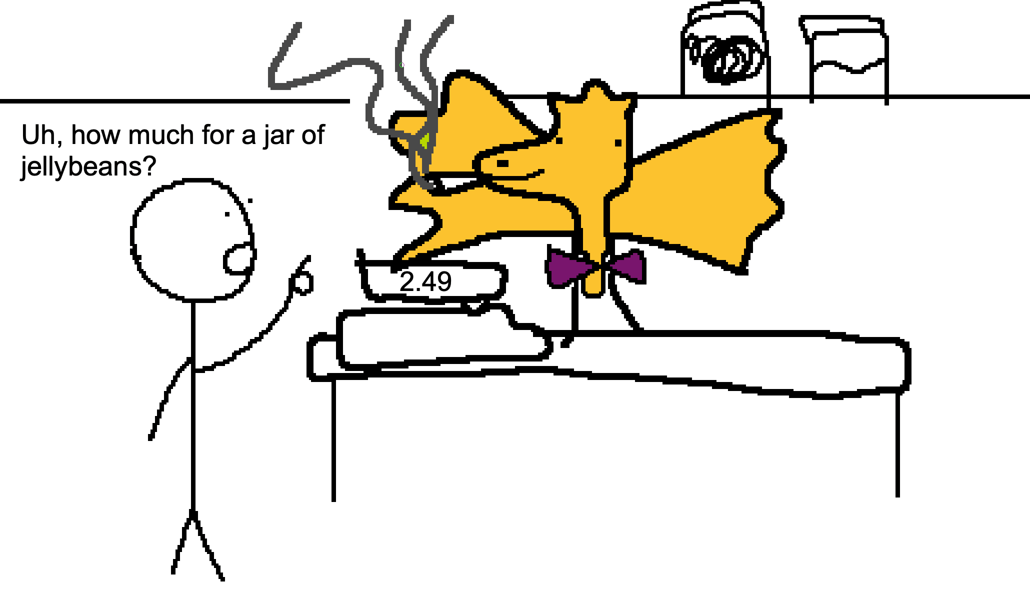 Had a dream i read a newspaper ic strip about a candy store called brutally dishonorable salted marzipan rthomastheplankengine