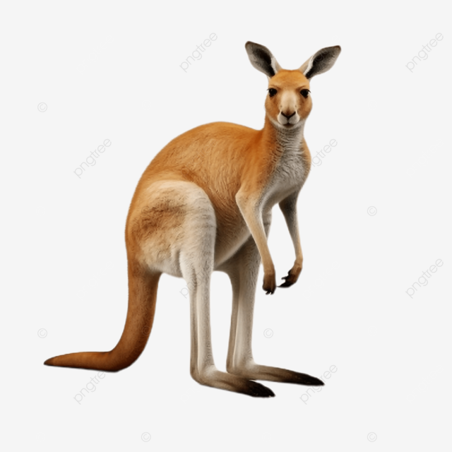 Hyper realistic a kangaroo full body clear details k real view white background d clipart cartoon png transparent image and clipart for free download