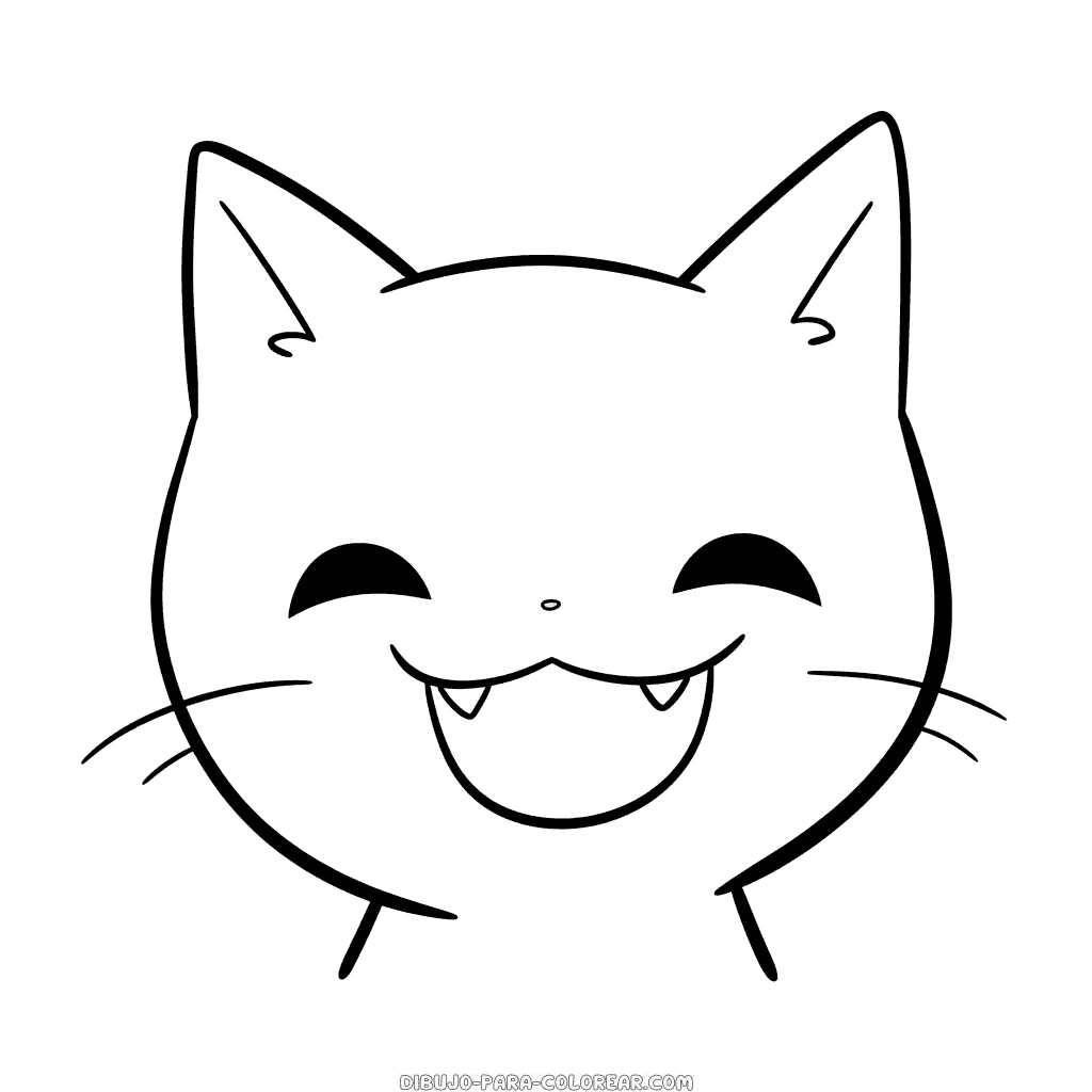Dibujo de sonrisa de gato para colorear dibujo para colorear