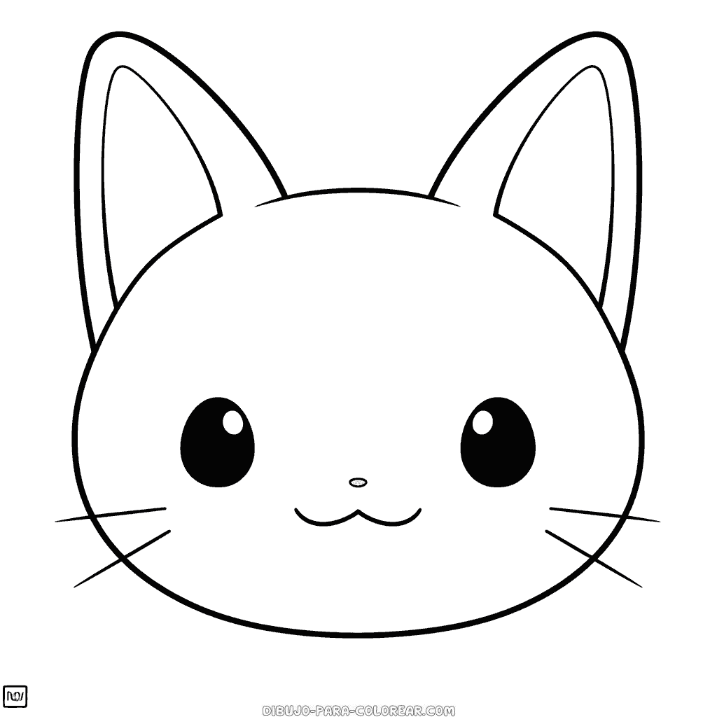 Dibujo de emoji de gato para colorear dibujo para colorear