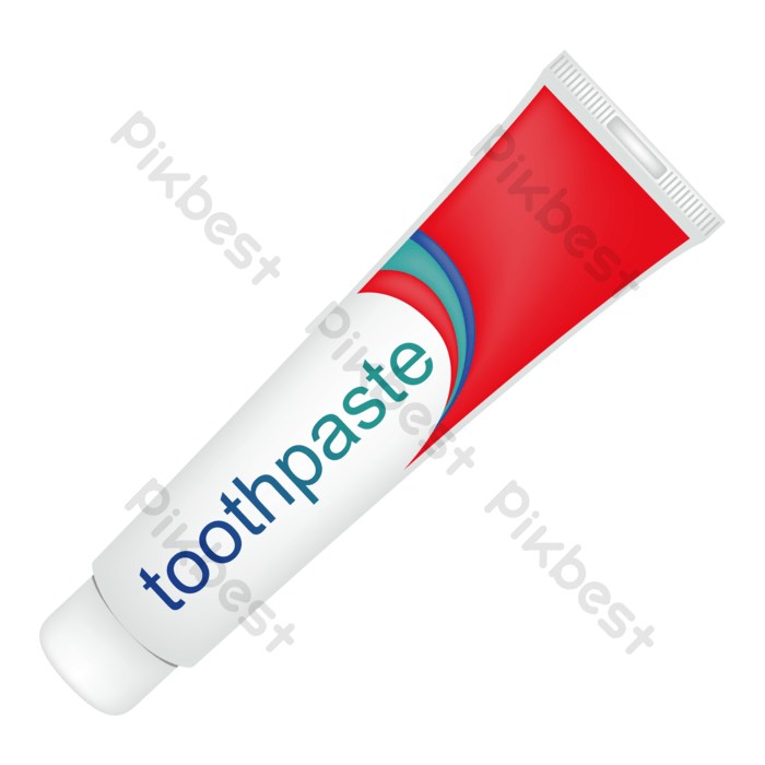 Realistic toothpaste clipart flat design png images ai free download