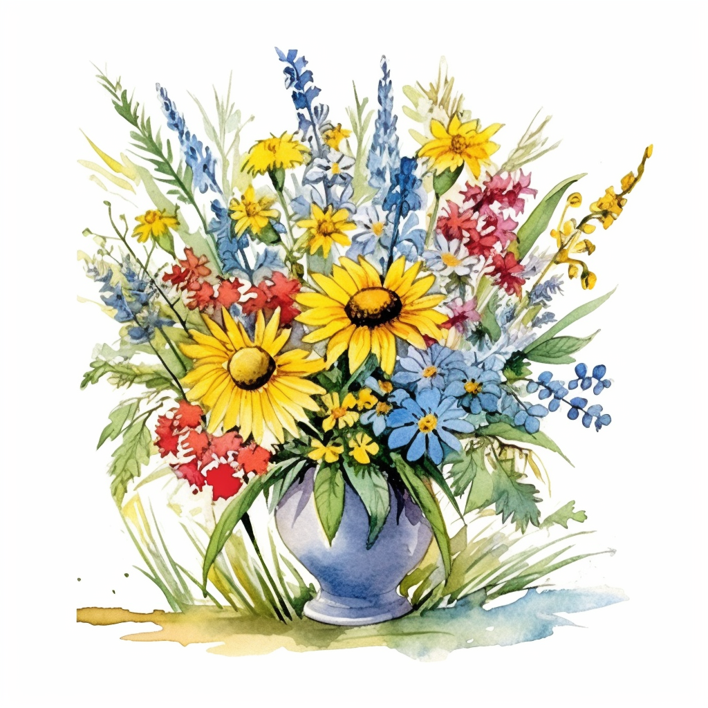 Watercolour meadow