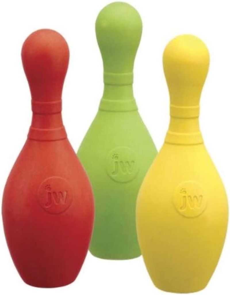 Pet bouncin bowlin pin dog toy large assorted colors
