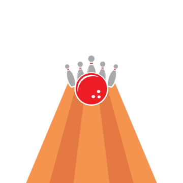Bowling tournament vector art png bowling club or tournament icons and symbols design in red and blue colors with balls banners emblem hit png image for free download