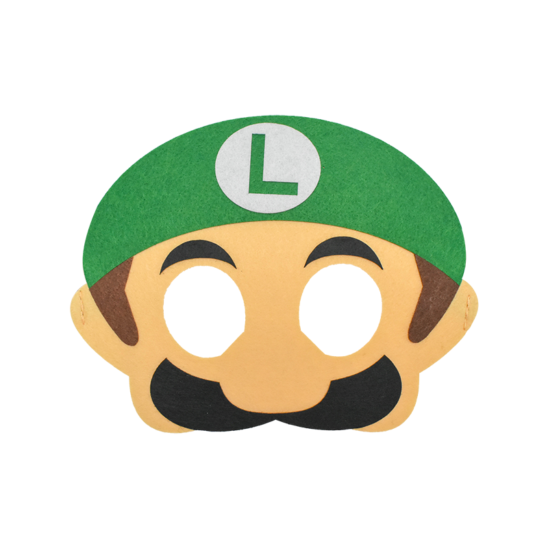 Super mario bros felt mask fancy dress face masks party movie costume decor kids