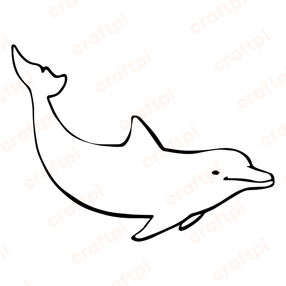 Dolphin outline svg png jpg pdf files craftpi in svg outline png