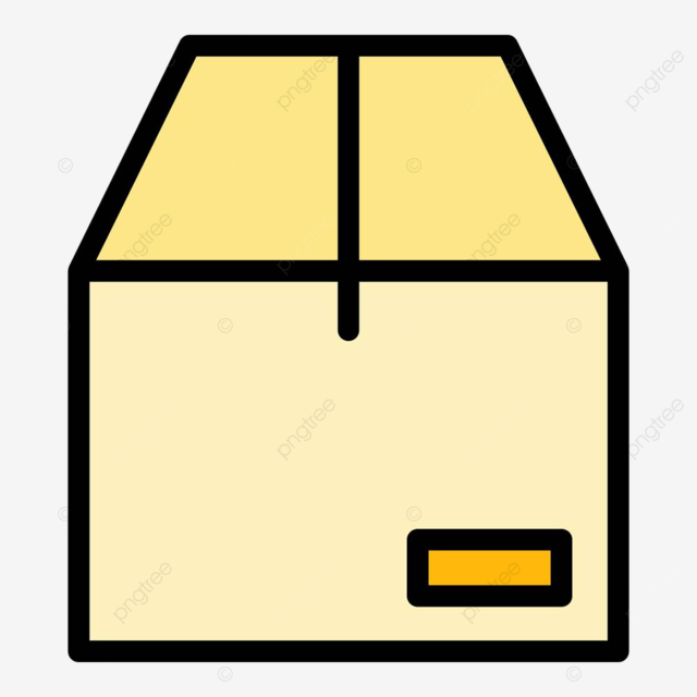 Flat box clipart transparent background parcel box icon color flat illustration open white png image for free download