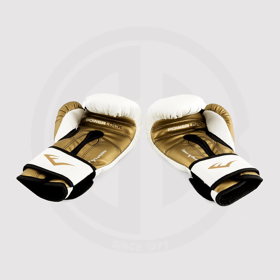 Everlast powerlock pro training gloves whitegold shell egypt