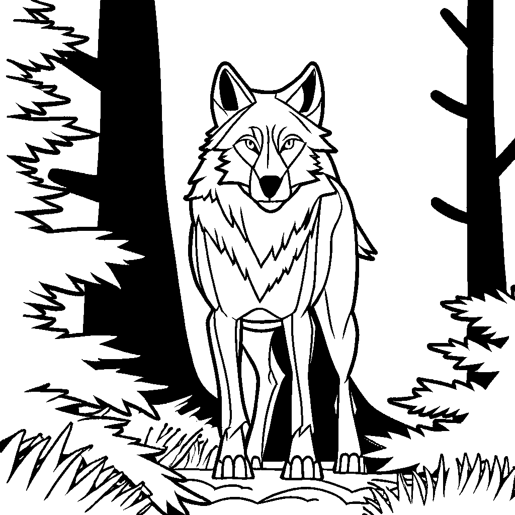 Tribal wolf head coloring page â lulu pages