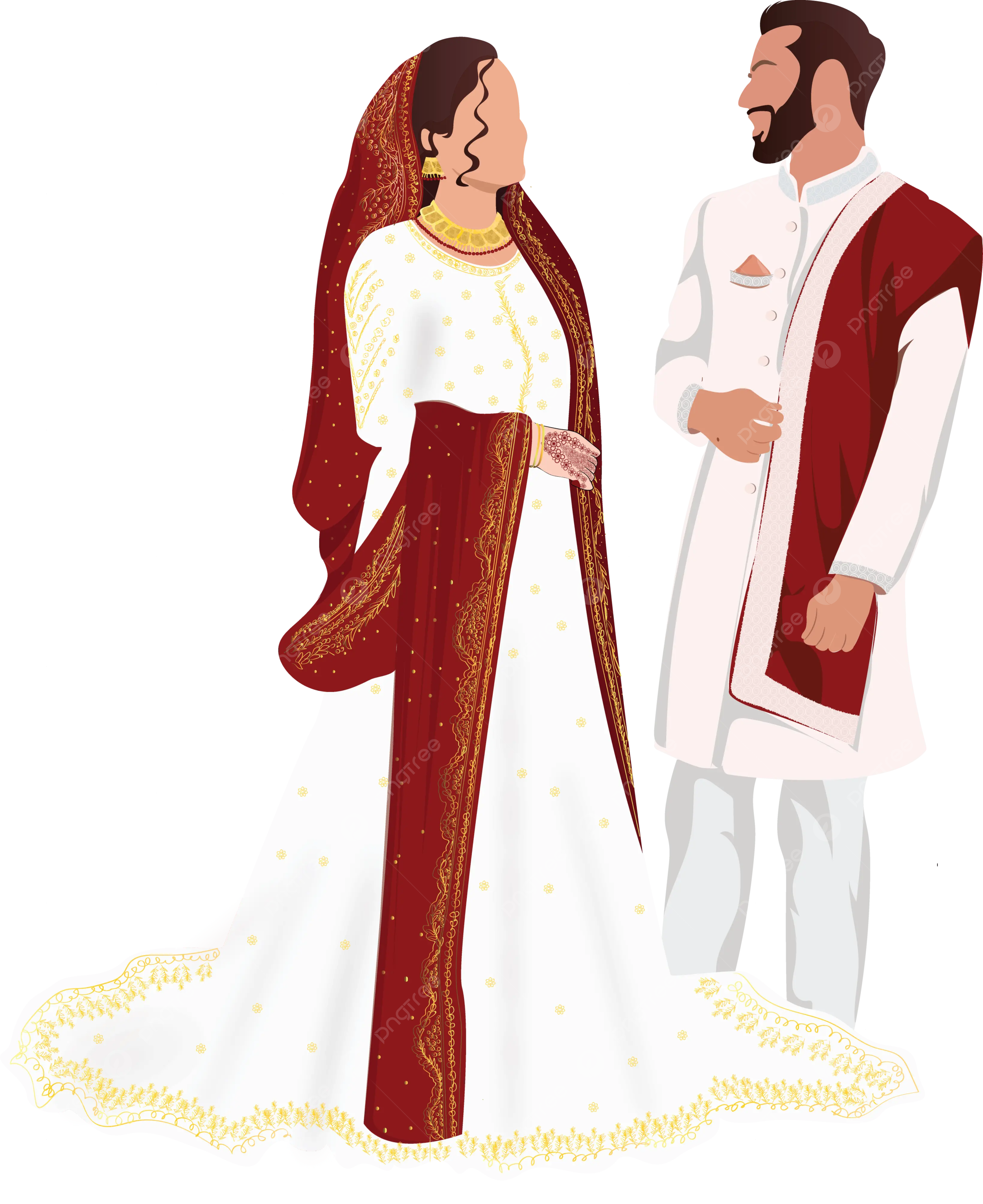 Bride and groon cartoon png transparent images free download vector files