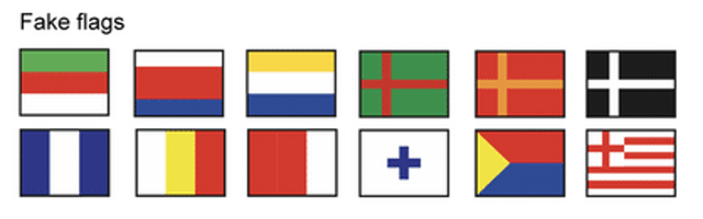 I found these fake flags from some stimulation experiment involving flags lets talk in the ments rvexillology