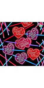 Joyin packs valentines cards with led finger lights light up finger beams lights glow in the dark toys for kids valentines day gift exchange birthday holiday party favors toys