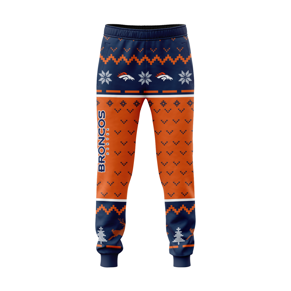 Denver broncos mens tracksuit casual hoodie sweatpants outfit christmas gift