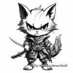 Cat ninja coloring pages