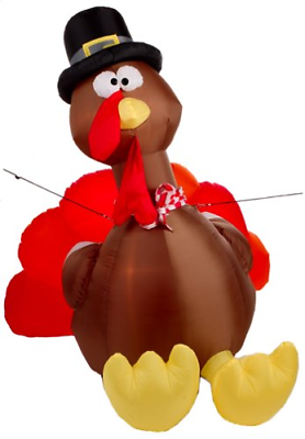Gemmy ft led turkey airblown inflatable thanksgiving holiday for sale online