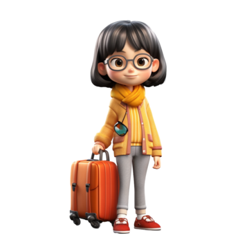 Cartoon girl d png transparent images free download vector files