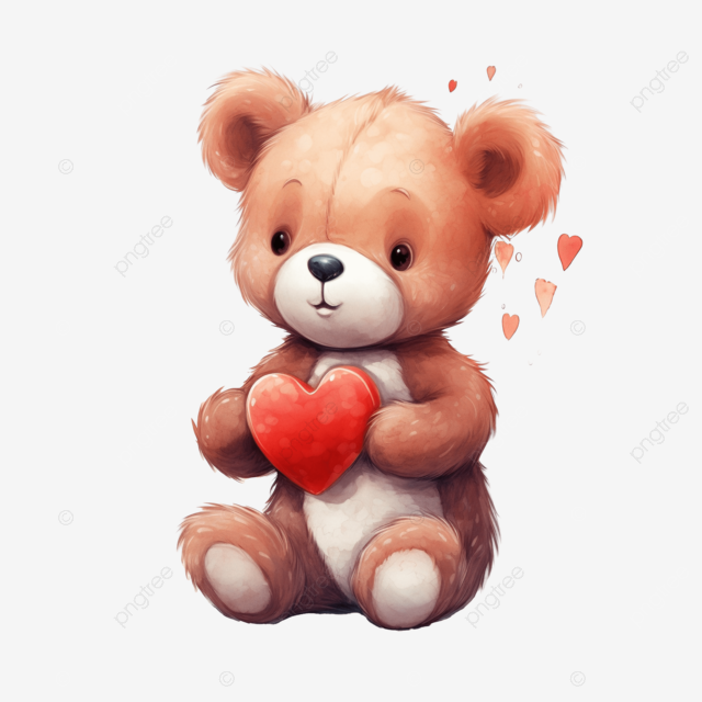 Valentine day with cute bear with soft heart amour valentines day valentine png transparent image and clipart for free download
