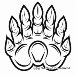 Bear paw coloring pages