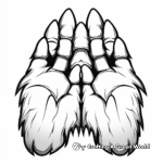 Bear paw coloring pages