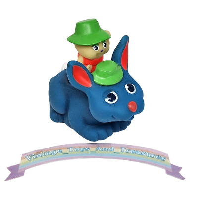 Vintage playskool glo worm animals friends blue bunny rabbit garden ant