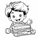 Cute food coloring pages