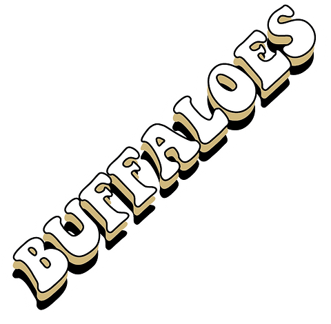 Buffaloes bubble letter sticker ss
