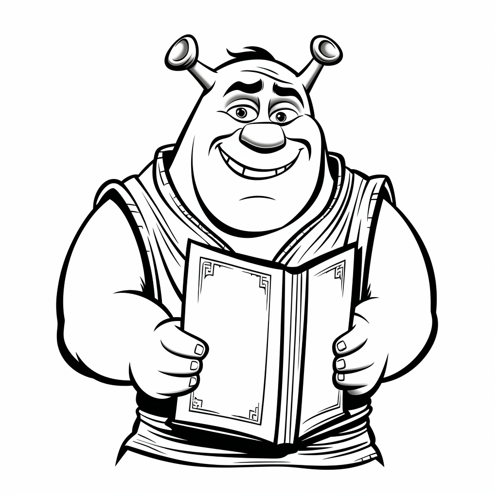 Shrek as a coloring template download free coloring pages and templates for kids