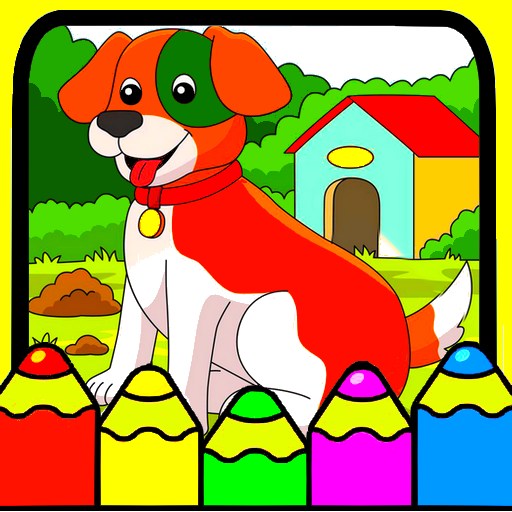 Dog rocky coloring game