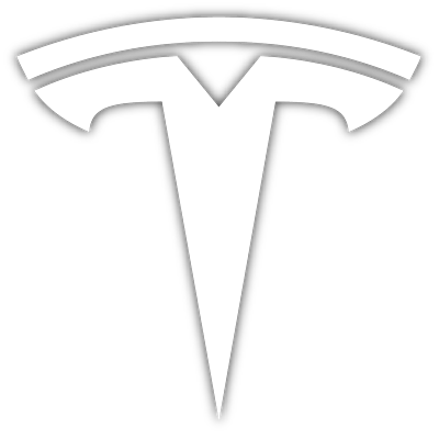 Tesla logo white vinyl die cut decal sticker