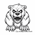 Scary bear coloring pages