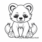 Red panda coloring pages