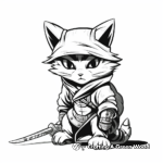 Cat ninja coloring pages