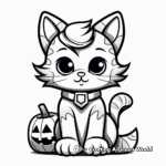 Halloween cat coloring pages