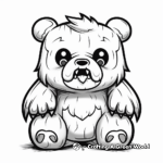 Scary bear coloring pages